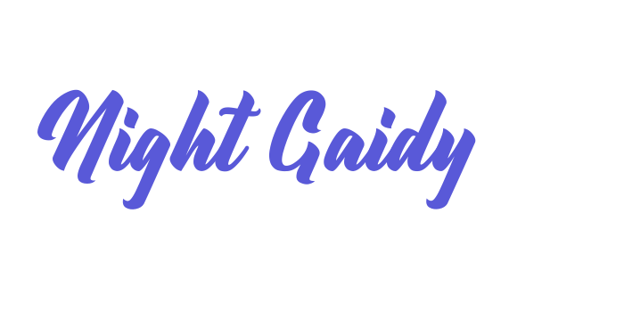 Night Gaidy Font