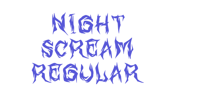 Night Scream Regular Font Download