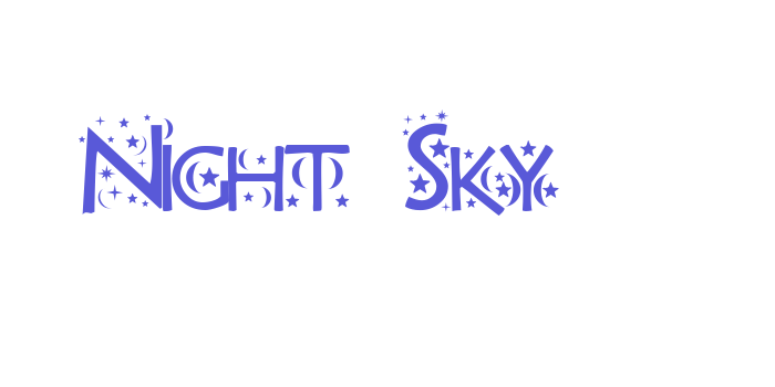 Night Sky Font Download