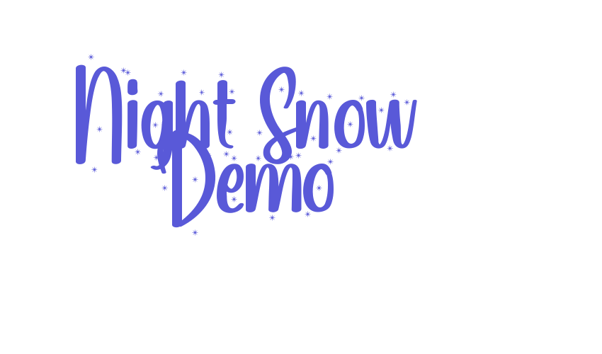 Night Snow Demo Font