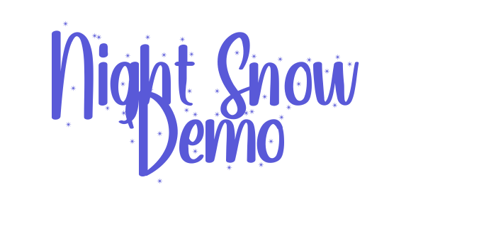 Night Snow Demo Font Download