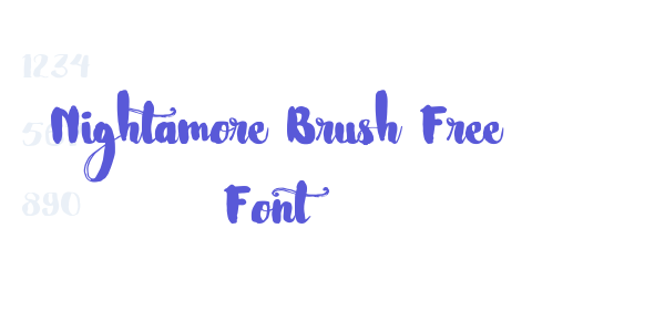 Nightamore Brush Free Font font