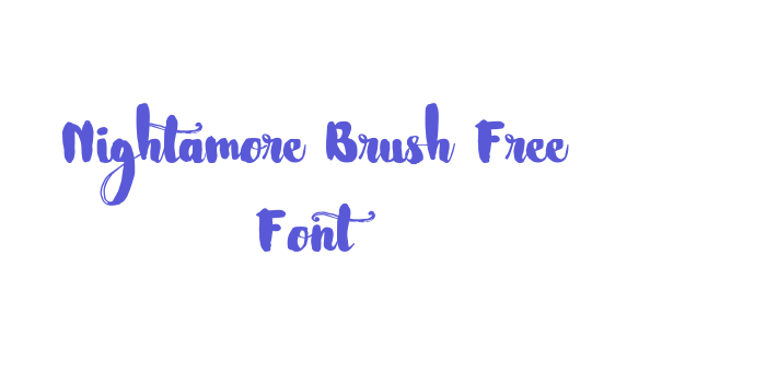 Nightamore Brush Free Font Font Download