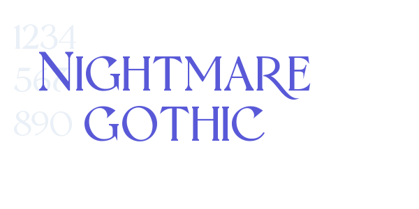 Nightmare gothic font free