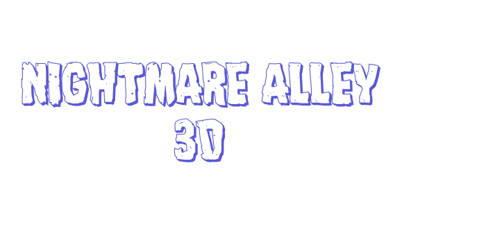 Nightmare Alley 3D Font Download