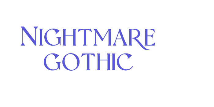 Nightmare gothic Font Download