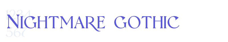 Nightmare gothic-related font