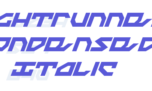 Nightrunner Condensed Italic Font