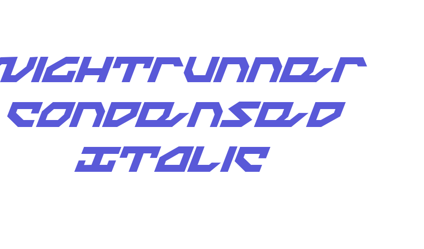 Nightrunner Condensed Italic Font