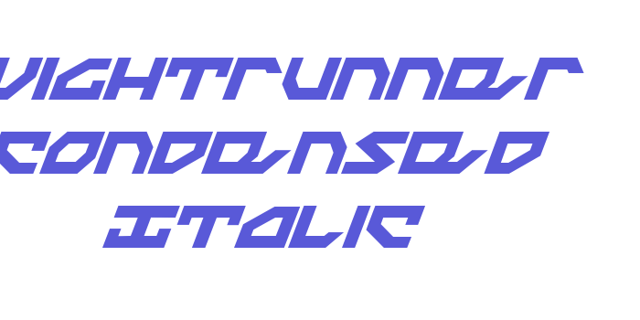 Nightrunner Condensed Italic Font Download