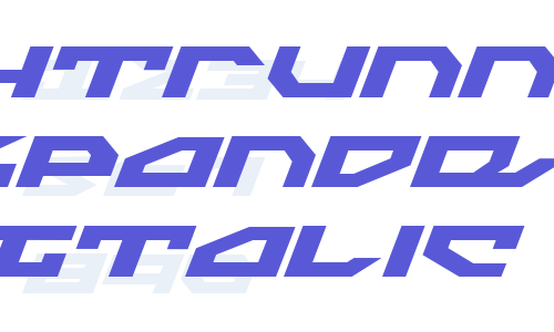 Nightrunner Expanded Italic Font