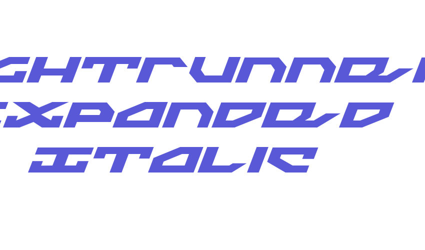 Nightrunner Expanded Italic Font