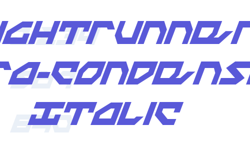 Nightrunner Extra-Condensed Italic Font