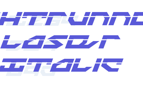 Nightrunner Laser Italic Font