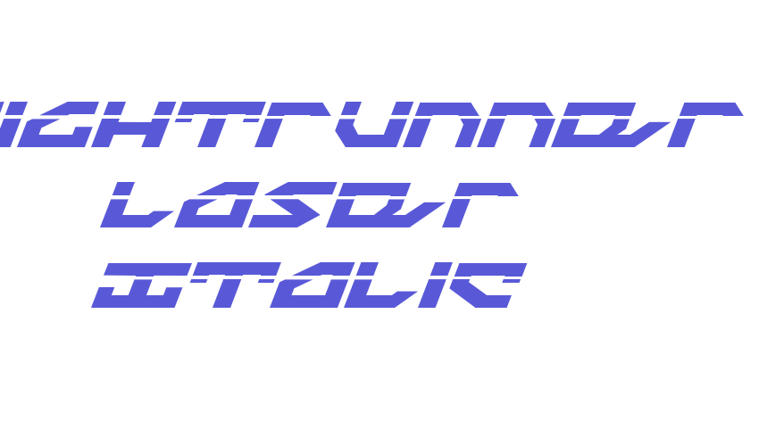 Nightrunner Laser Italic Font