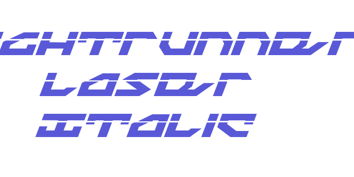 Nightrunner Laser Italic Font Download