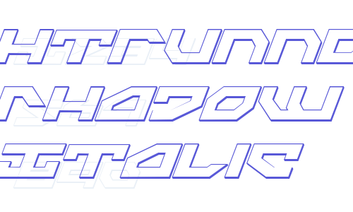 Nightrunner Shadow Italic Font