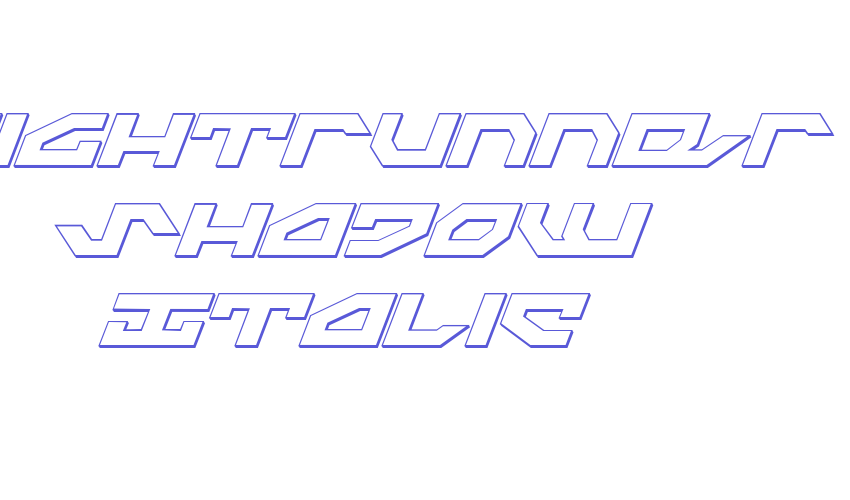 Nightrunner Shadow Italic Font