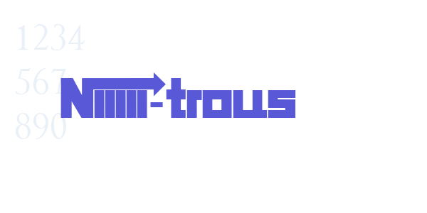 Niiiii-trous font