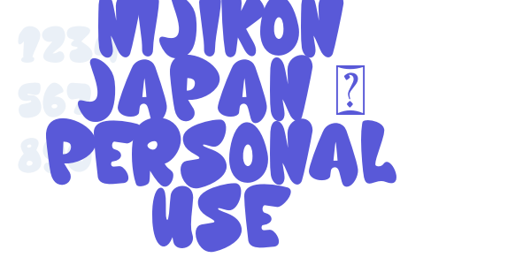 Nijikon japan – Personal use font