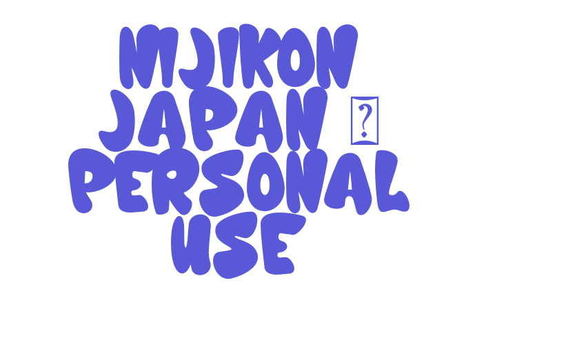 Nijikon japan – Personal use Font