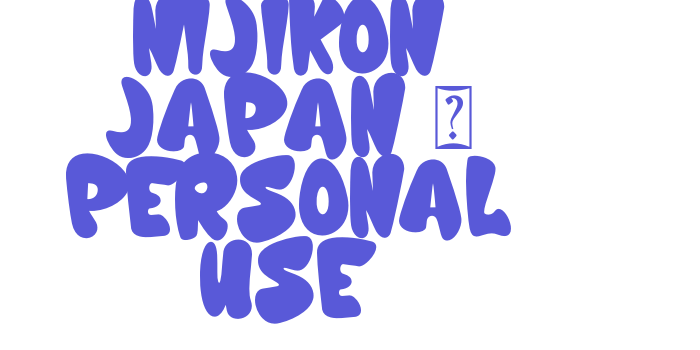 Nijikon japan – Personal use Font Download