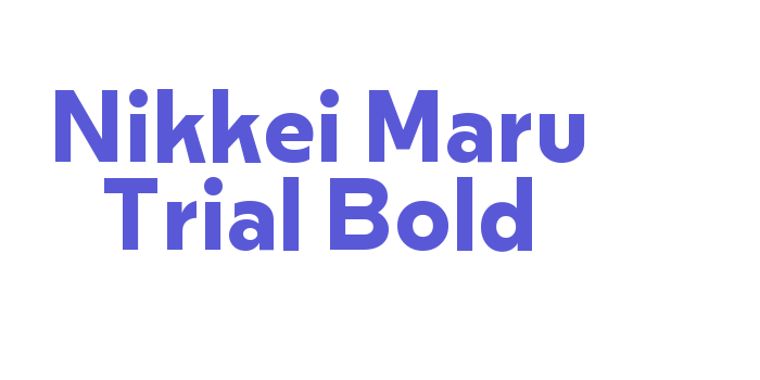 Nikkei Maru Trial Bold Font Download