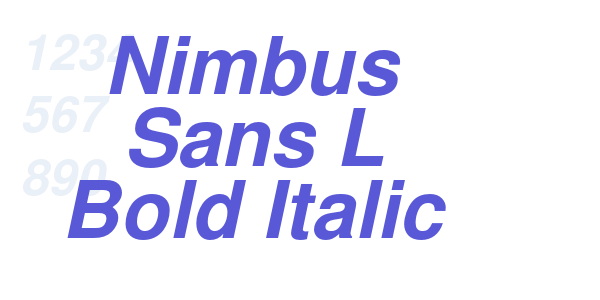 Nimbus Sans L Bold Italic font free