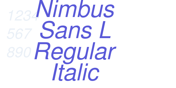 Nimbus Sans L Regular Italic font free