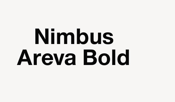 Nimbus Areva Bold Font