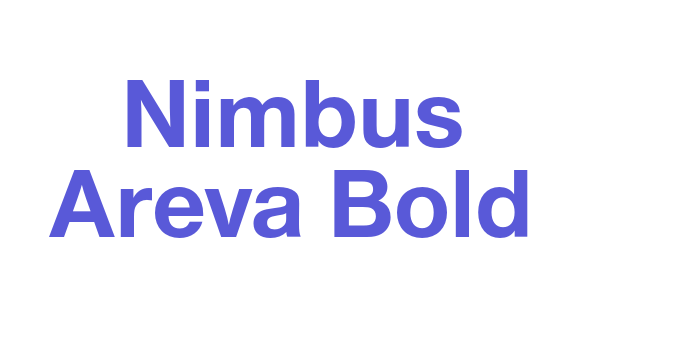 Nimbus Areva Bold Font