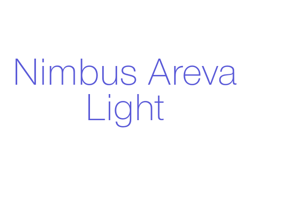 Nimbus Areva Light Font