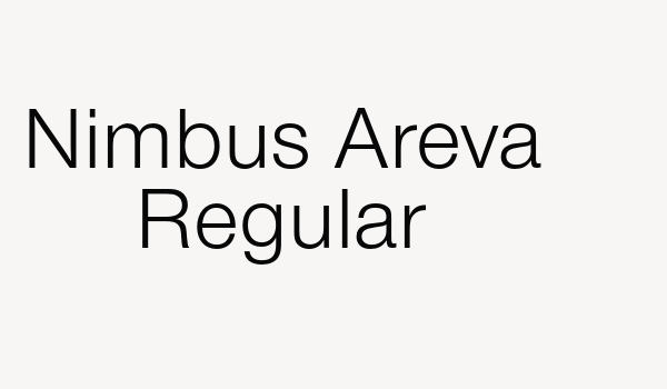 Nimbus Areva Regular Font