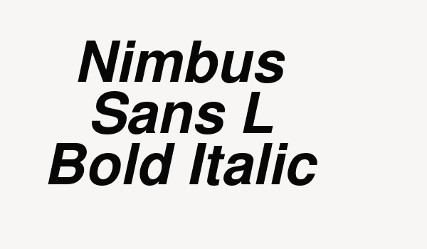 Nimbus Sans L Bold Italic Font