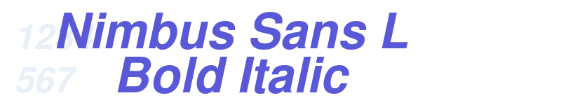 Nimbus Sans L Bold Italic-related font