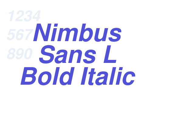 Nimbus Sans L Bold Italic