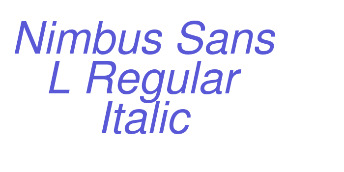 Nimbus Sans L Regular Italic Font Download