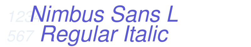 Nimbus Sans L Regular Italic-related font