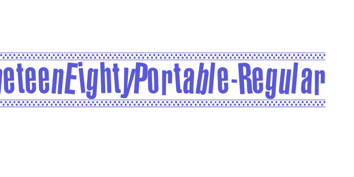 NineteenEightyPortable-Regular Font Download