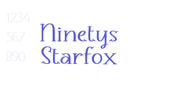 Ninetys Starfox font