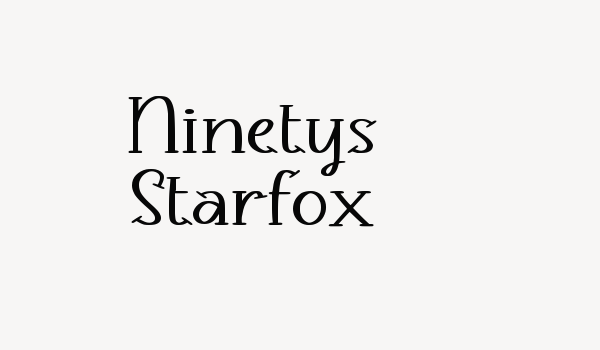 Ninetys Starfox Font