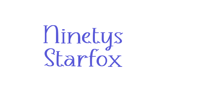 Ninetys Starfox Font Download