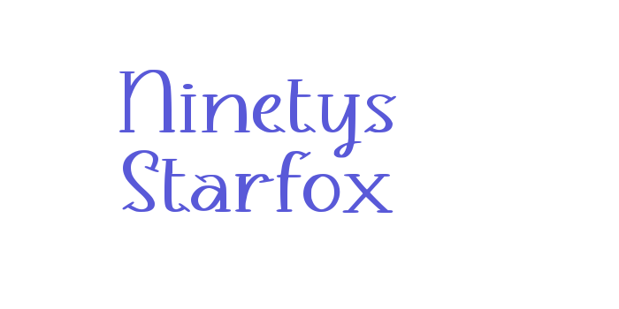 Ninetys Starfox Font