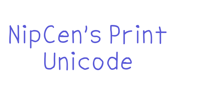 NipCen’s Print Unicode Font