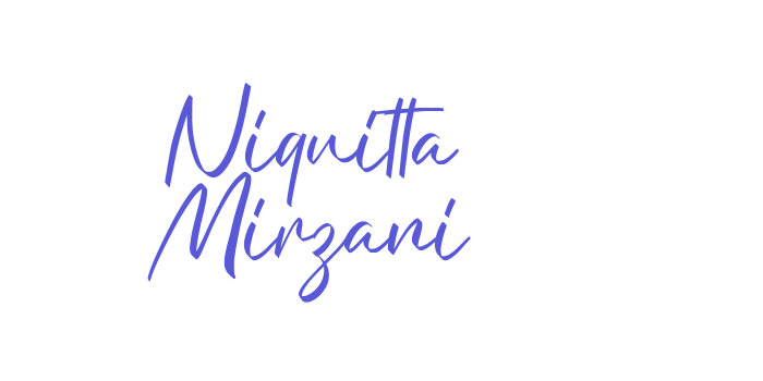 Download Niquitta Mirzani Font