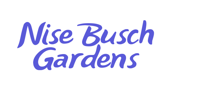 Nise Busch Gardens Font Download