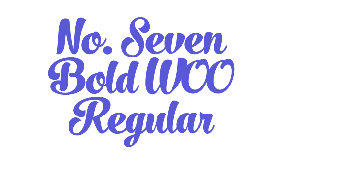 No. Seven Bold W00 Regular Font Download