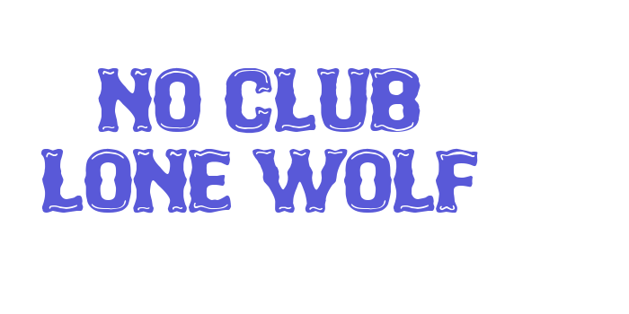 No Club Lone Wolf Font