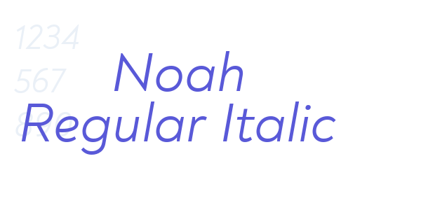 Noah Regular Italic font free