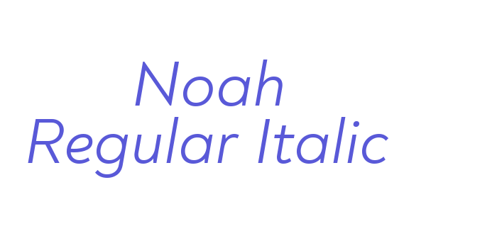 Noah Regular Italic Font Download